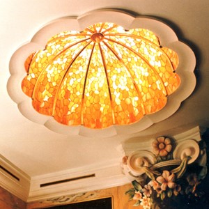 Domes, self-supporting ceiling light fixtures and interior lights in various sizes